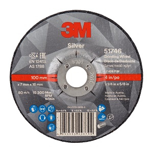 3M Silver DPC Wheel T27 100 x 7 x 16mm 51746