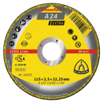 Klingspor A24EX Cut-Off Wheel 115 x 2.5 x 22mm Flat 242137 Klingspor A24EX Cut-Off Wheel 115 x 2.5 x 22mm Flat 242137