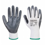 Portwest Flexo Grip Nitrile Glove Grey/White Size Large/9 A310 Portwest Flexo Grip Nitrile Glove Grey/White Size Large/9 A310