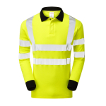 PULSAR PARC21 Electric Arc Long Sleeve Polo Shirt Yellow Medium