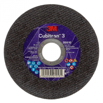 3M Cubitron 3 Cut-Off Wheel T41 115 x 22 x 1mm 86616 3M Cubitron 3 Cut-Off Wheel T41 115 x 22 x 1mm 86616