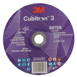 3M Cubitron 3 Cut-Off Wheel T41 180 x 22 x 2mm 88768 3M Cubitron 3 Cut-Off Wheel T41 180 x 22 x 2mm 88768
