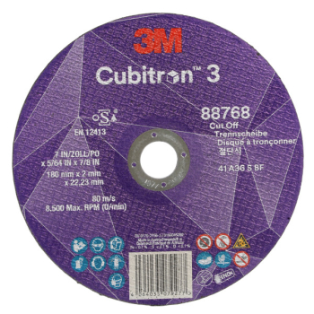 3M Cubitron 3 Cut-Off Wheel T41 180 x 22 x 2mm 88768