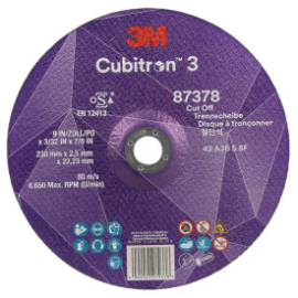 3M Cubitron 3 Cut-Off Wheel T42 230 x 22 x 2.5mm 87378