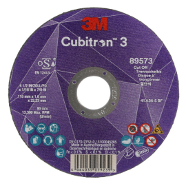 3M Cubitron 3 Cut-Off Wheel T41 115 x 22 x 1.6mm 89573