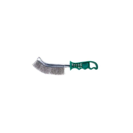Stainless Steel Scratch Brush Green Handle